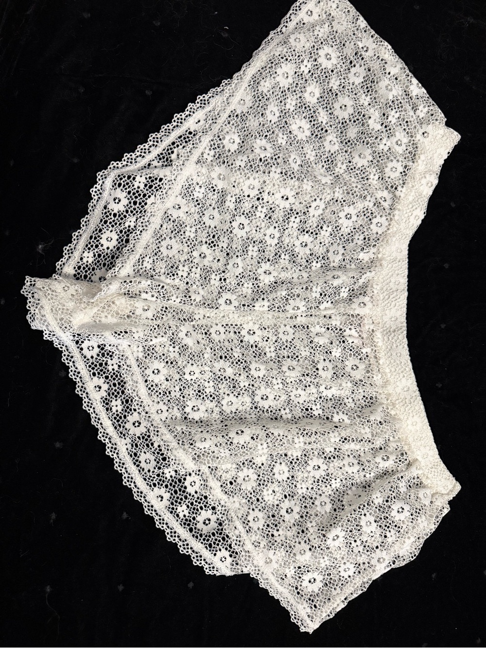 Victoria's Secret Ivory Floral Lace Boyshort